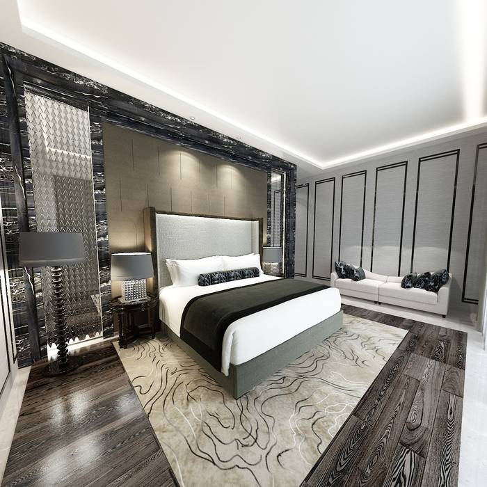 Bursa Göynüklü Villa Projesi, Loop Projects Loop Projects Modern Yatak Odası