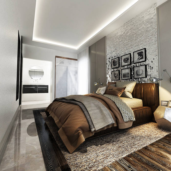 Bursa Göynüklü Villa Projesi, Loop Projects Loop Projects Modern Yatak Odası