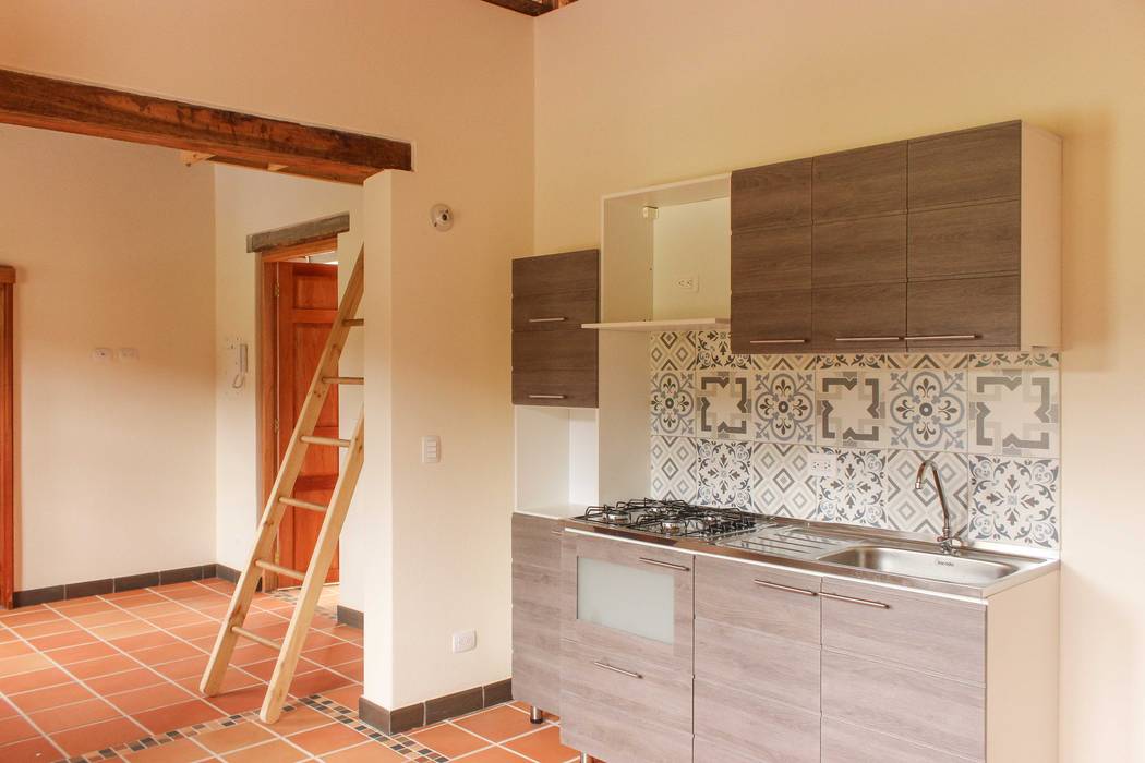 Apartamento de renta 2 ENSAMBLE de Arquitectura Integral Cocinas de estilo minimalista Construcción, Restauración, remodelación, eficiencia económica, arquitectura sostenible, estudio de arquitectos bogota, multifamiliar, vivienda