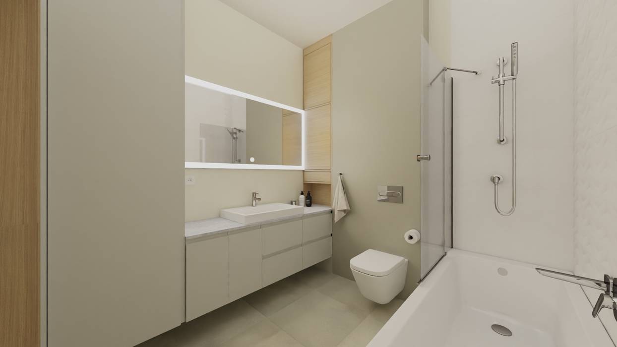 PROJEKT MIESZKANIA 110M² W STYLU NOWOCZESNYM, Better Home Interior Design Better Home Interior Design Ванна кімната