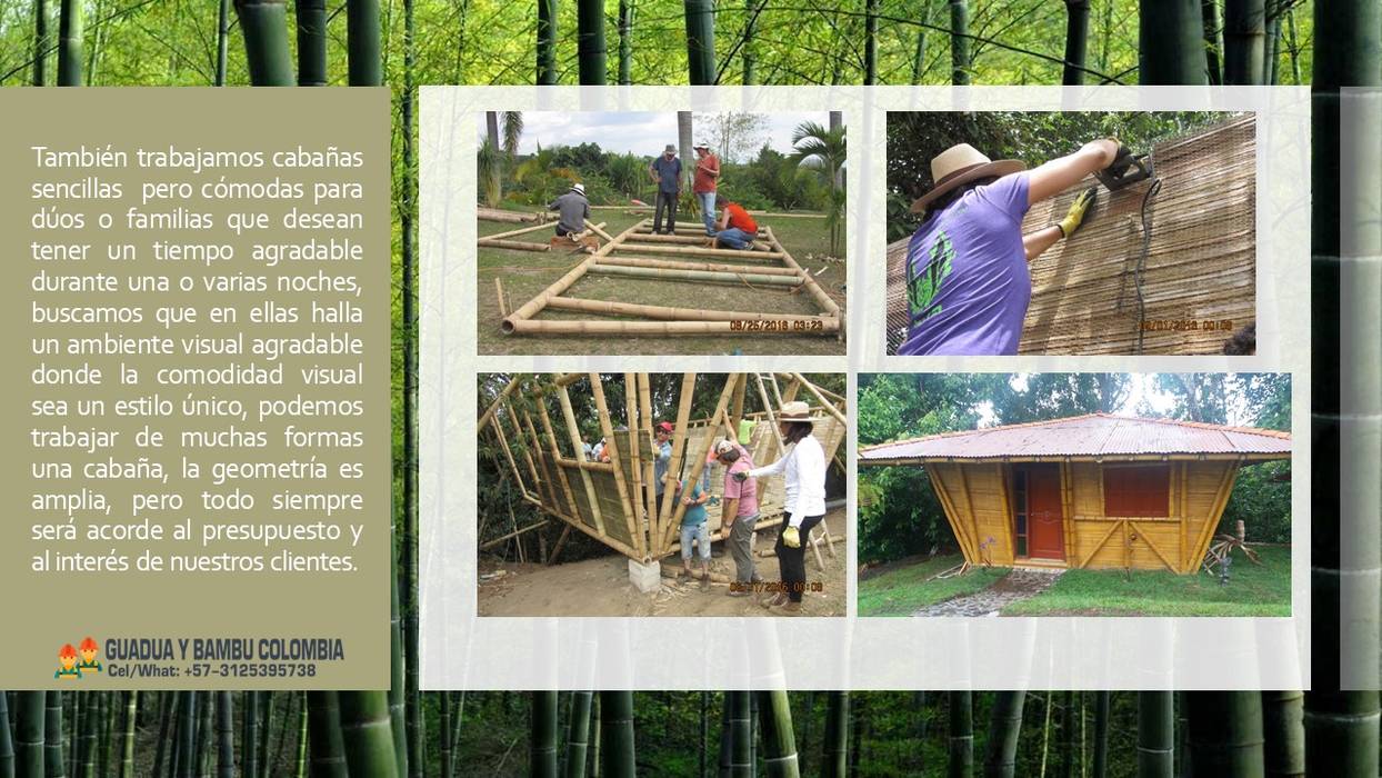 PROYECTO CONSTRUCCIÓN CASAS SOSTENIBLE , GUADUA Y BAMBU COLOMBIA GUADUA Y BAMBU COLOMBIA Casas pré-fabricadas