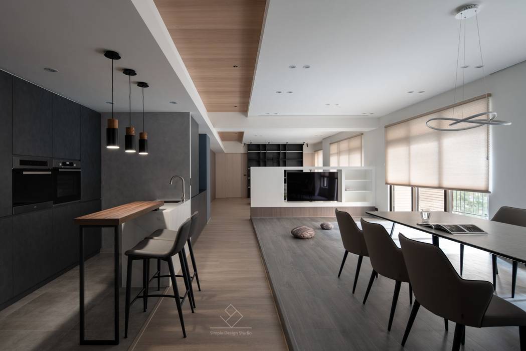 輕食區 極簡室內設計 Simple Design Studio Modern dining room