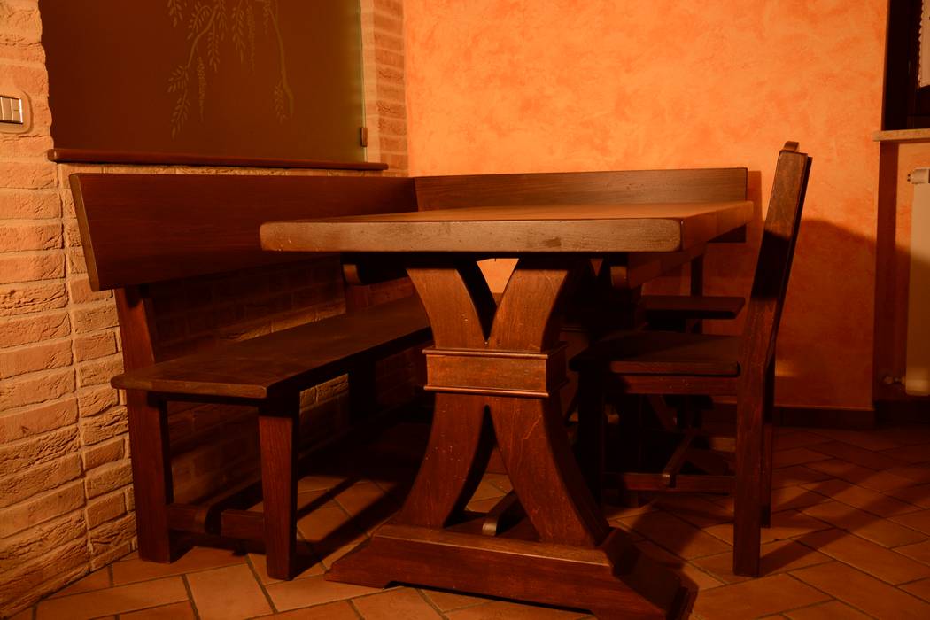 cucina rustica murata il falegname di Diego Storani Cucina attrezzata tavolo noce