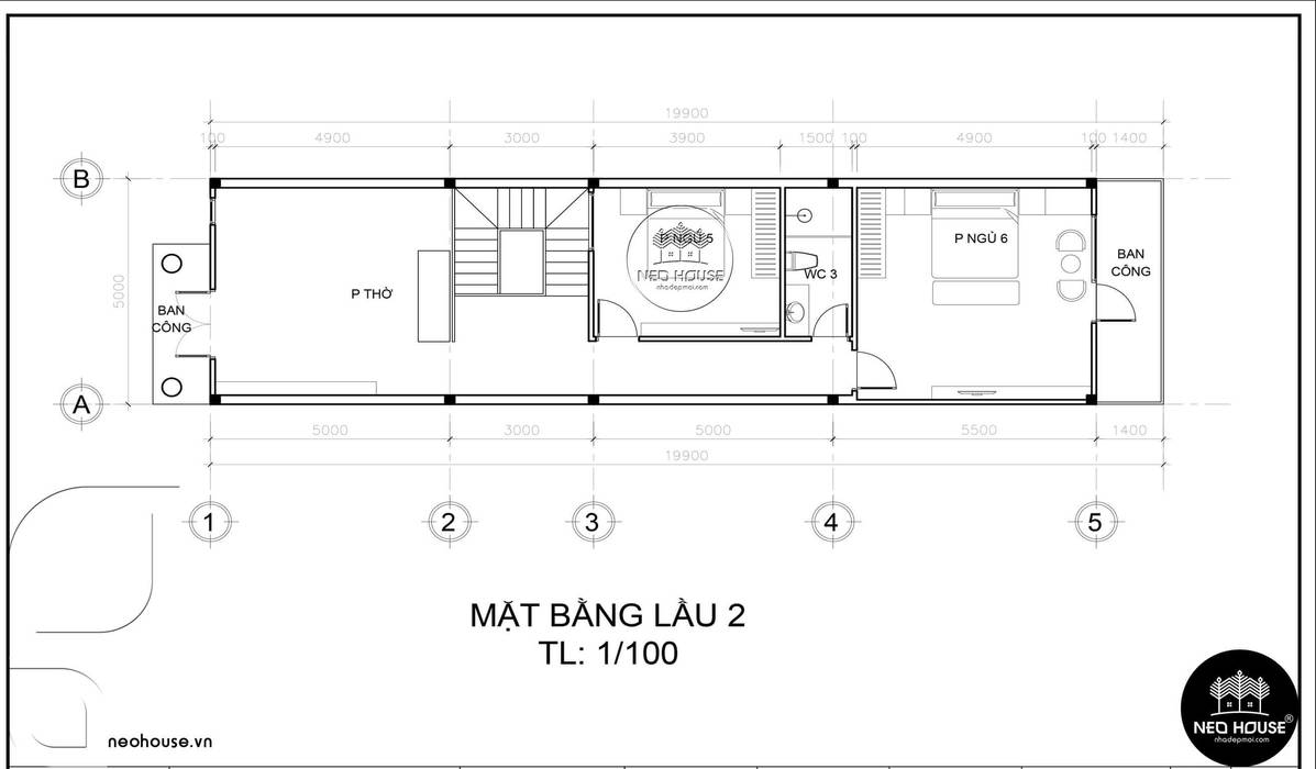 Mẫu thiết kế nhà phố 3 tầng tân cổ điển đẹp kiêu sa tại Cà Mau, NEOHouse NEOHouse