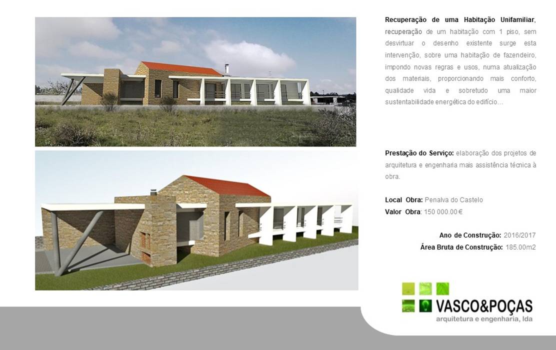 Projetos Habitacionais, Vasco & Poças - Arquitetura e Engenharia, lda Vasco & Poças - Arquitetura e Engenharia, lda Будинки