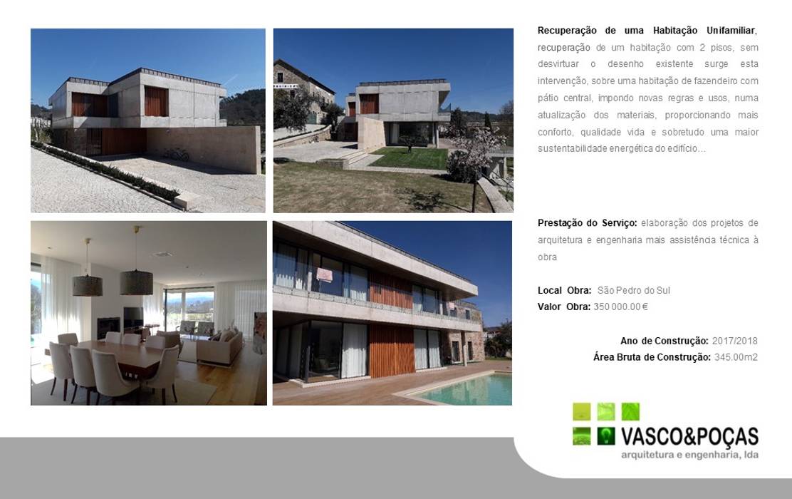 Projetos Habitacionais, Vasco & Poças - Arquitetura e Engenharia, lda Vasco & Poças - Arquitetura e Engenharia, lda Будинки