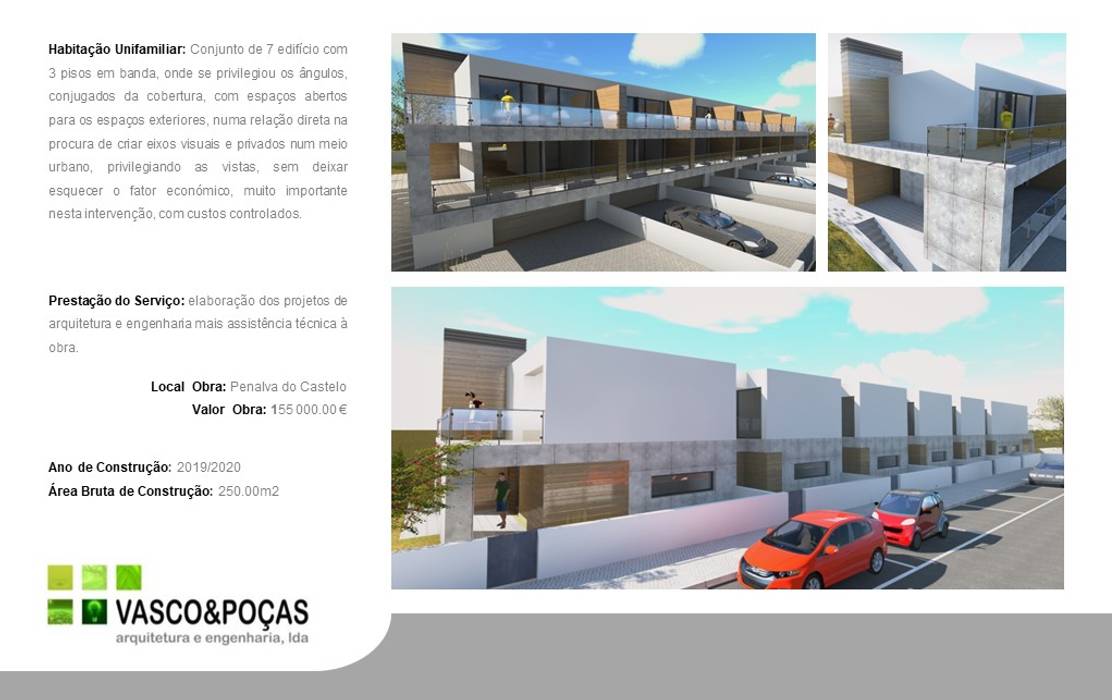 Projetos Habitacionais, Vasco & Poças - Arquitetura e Engenharia, lda Vasco & Poças - Arquitetura e Engenharia, lda Будинки