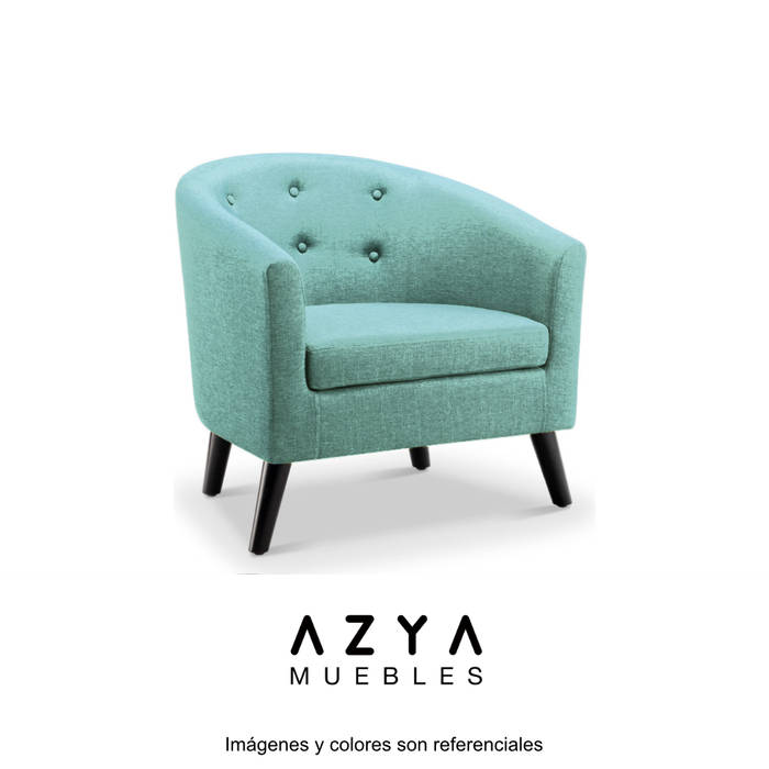 Butaca Dalila AZYA MUEBLES Salas / recibidores Textil Ámbar/Dorado Butaca,Sofás y sillones