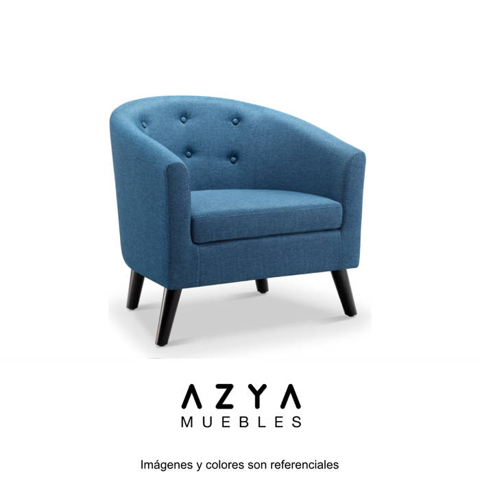 Butaca Dalila AZYA MUEBLES Salas / recibidores Textil Ámbar/Dorado Butaca,Sofás y sillones