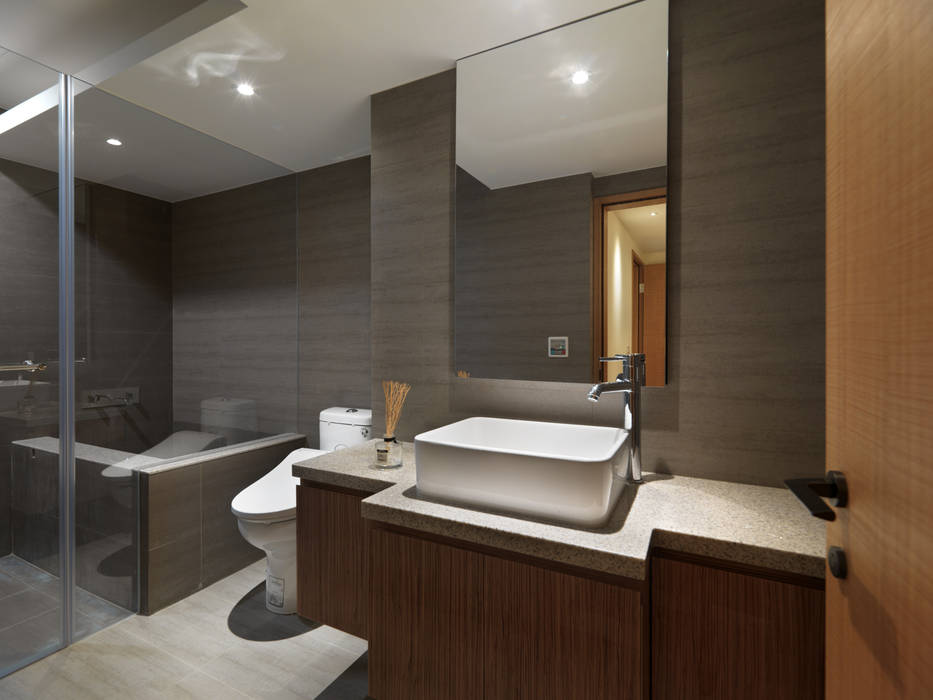 城市綠洲, 拾雅客空間設計 拾雅客空間設計 現代浴室設計點子、靈感&圖片 大理石