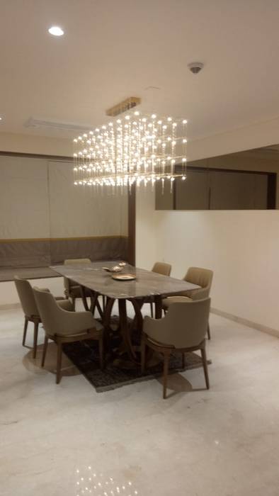 Interior work of 4.5 BHK apartment in kharadi, pune, Exemplary Services Exemplary Services Modern dining room