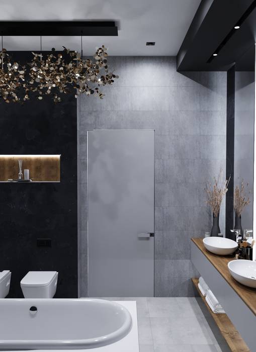 Проект квартиры в современном стиле, metrixdesign metrixdesign Minimalist style bathroom