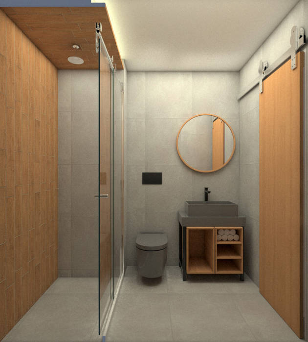 banheiro social Banheiros modernos por Viviane Cunha Arquitectura Moderno