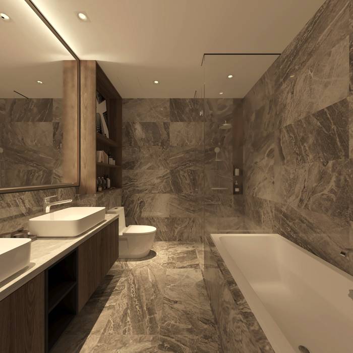 Aria Luxury Residence, KLCC, BOLDNDOT SDN BHD BOLDNDOT SDN BHD Baños de estilo moderno
