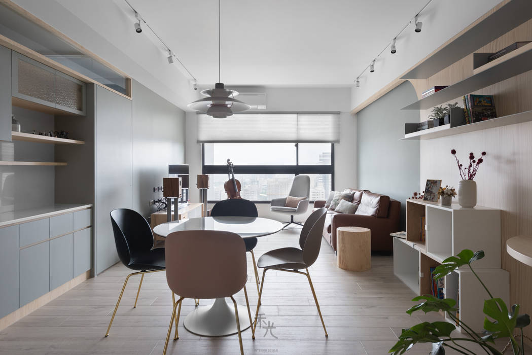 春澗, 禾光室內裝修設計 ─ Her Guang Design 禾光室內裝修設計 ─ Her Guang Design Minimalist dining room