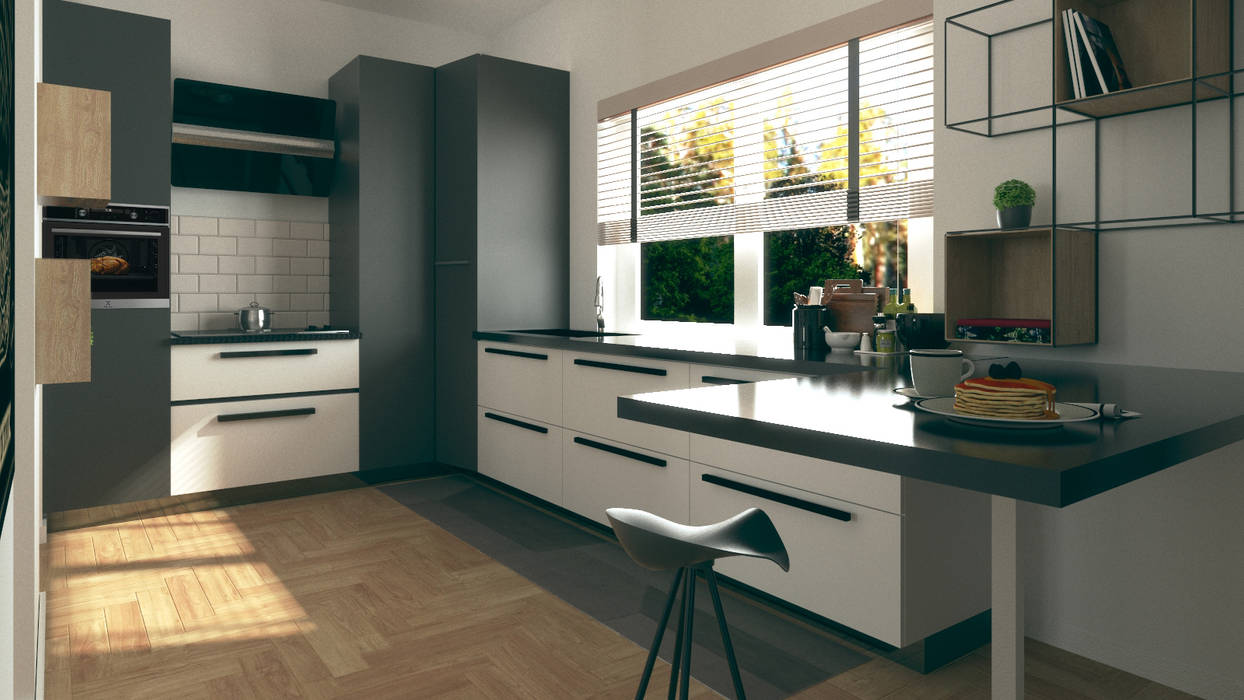 Progettazione Interior & Esterior Villa indipendente, Adele Morittu design Adele Morittu design Petites cuisines Bois Effet bois