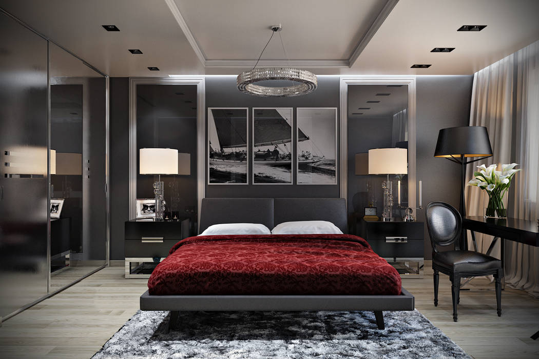 ЖК на Балтийской, Design Studio Details Design Studio Details Eclectic style bedroom