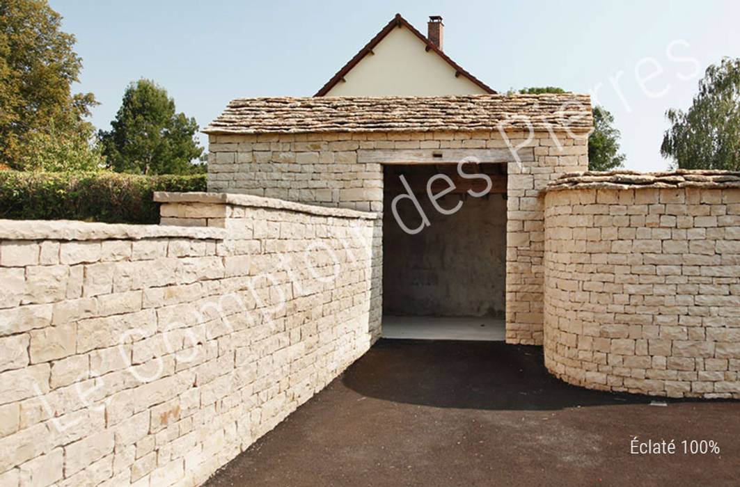 Mur et muret en pierre naturelle de Bourgogne, LE COMPTOIR DES PIERRES LE COMPTOIR DES PIERRES Walls Stone