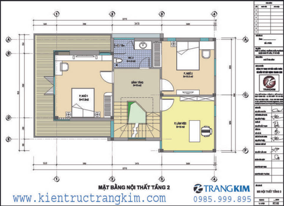 Thiết kế biệt thự 3 tầng với sân vườn xanh mát, Kiến trúc Trang Kim Kiến trúc Trang Kim Floors