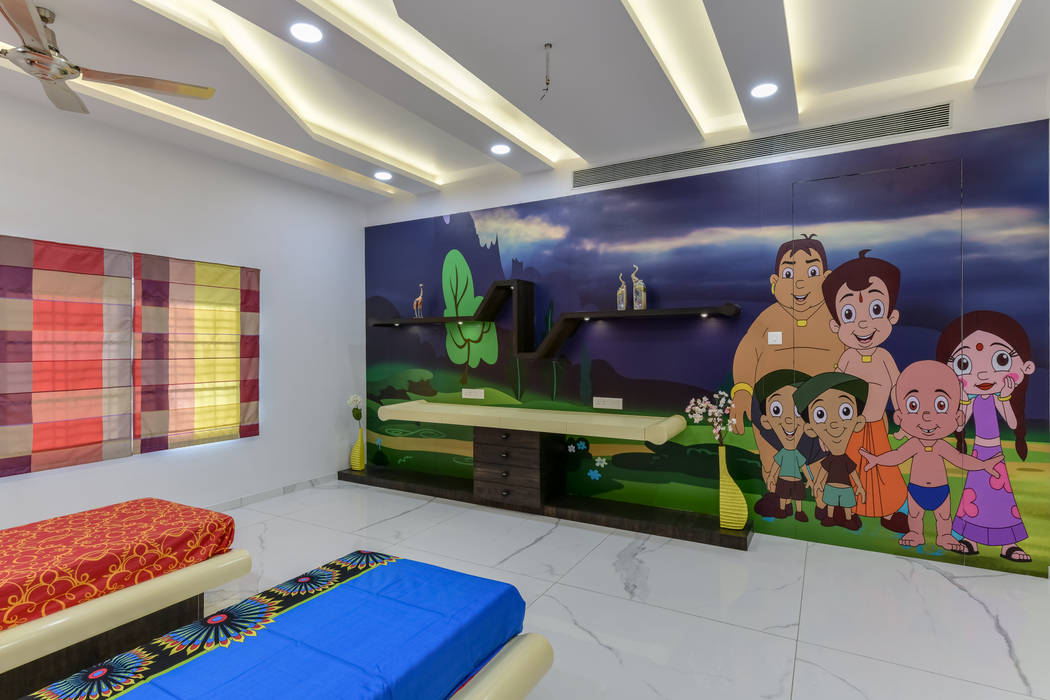 Interior at Sankeshwar, Karnataka, A B Design Studio A B Design Studio Eclectic style bedroom