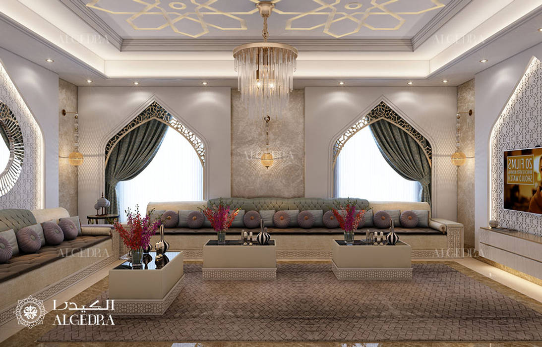 Traditional majlis design in Oman, Algedra Interior Design Algedra Interior Design Klassieke woonkamers