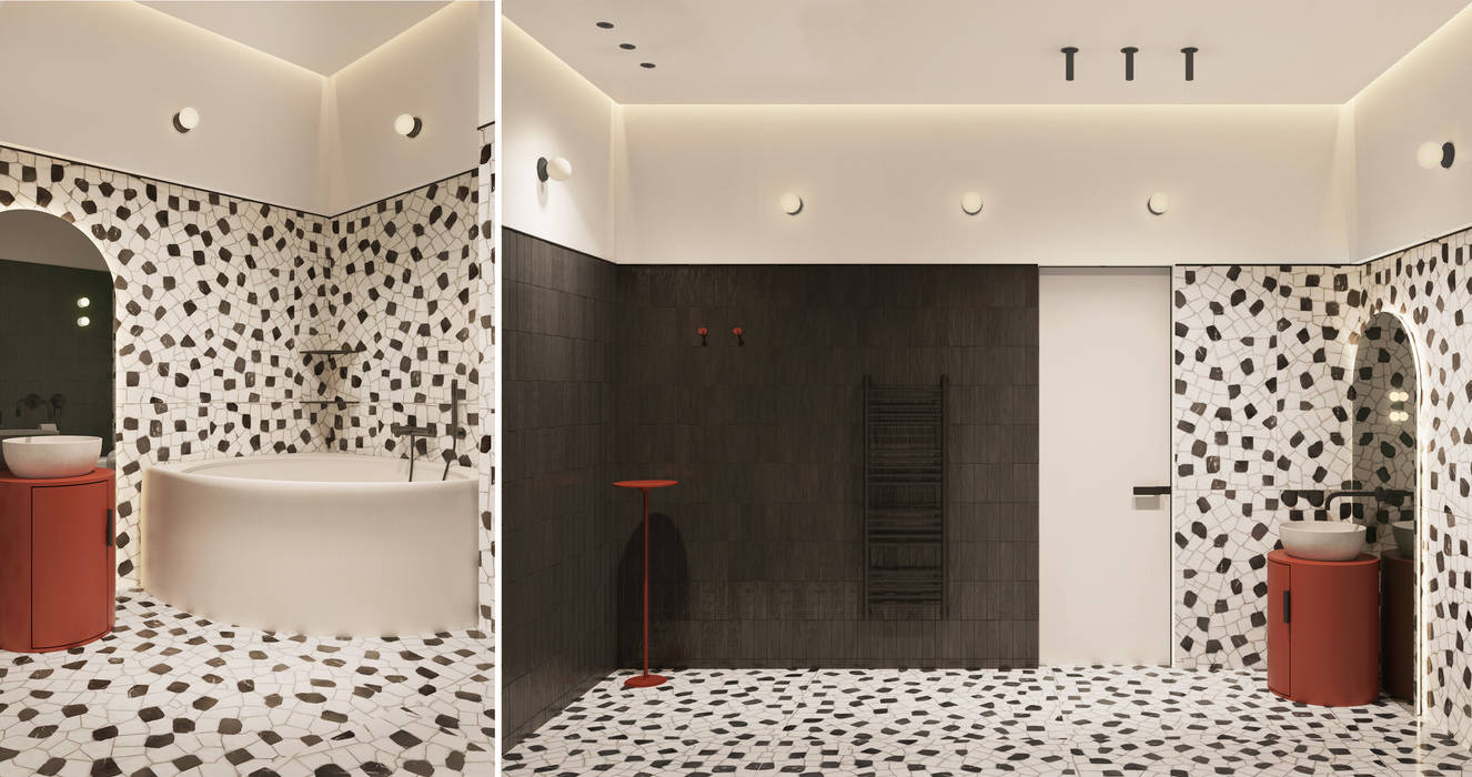 YOLK, he.d group he.d group Minimalist style bathroom