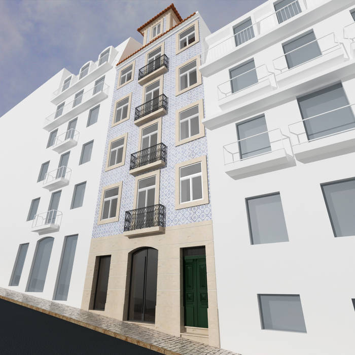 Projecto Edifício no Chiado em Lisboa _ Reabilitação com Ampliação, Ana Maria Timóteo _ arquitecta Ana Maria Timóteo _ arquitecta Casas clássicas