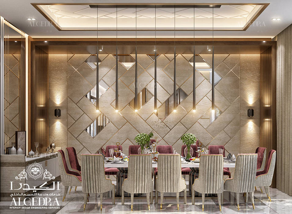 Modern dining room design in Dubai, Algedra Interior Design Algedra Interior Design Salas de jantar modernas
