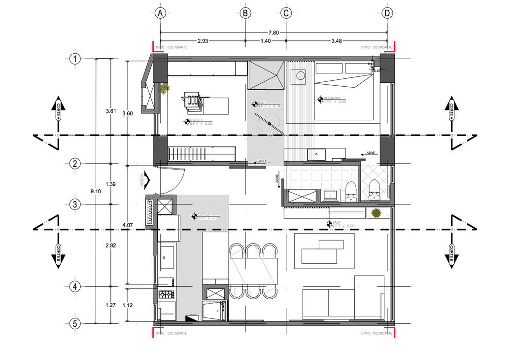 REMODELACIÒN DEPTO. CAMARONES #352, Prototype studio Prototype studio Modern houses