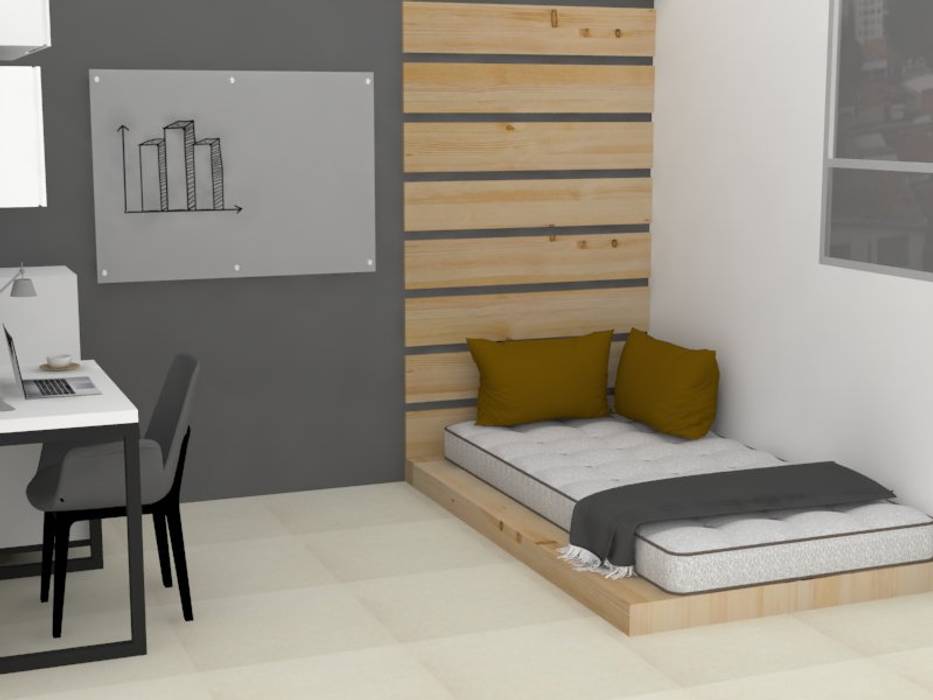 Diseño habitación secundaria apartamento Floresta Decó ambientes a la medida Habitaciones pequeñas