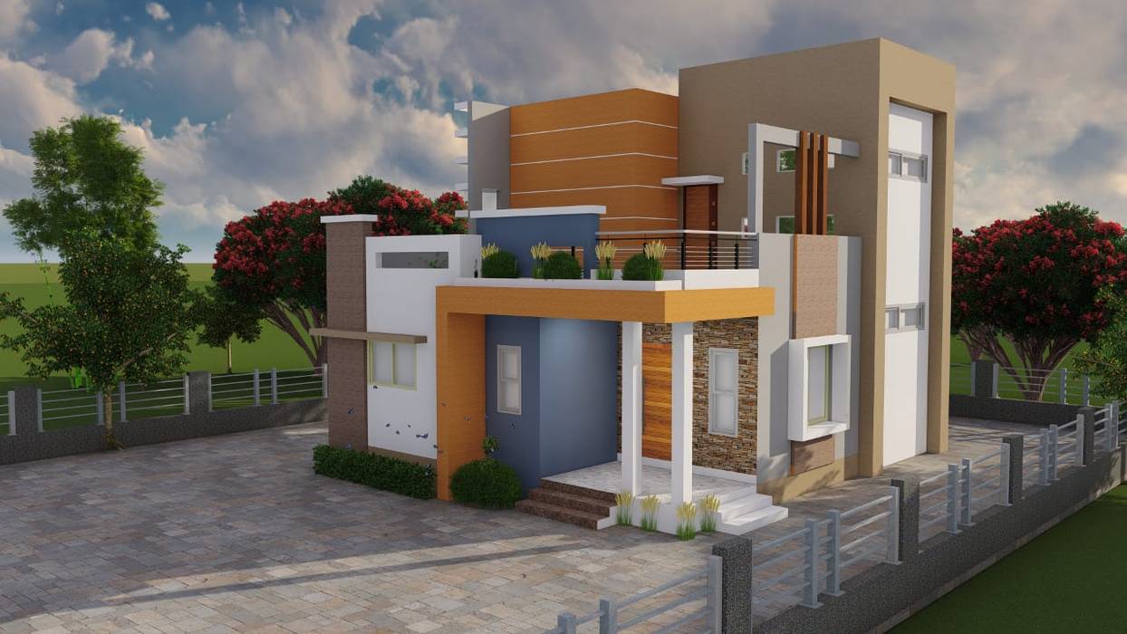 2bhk single family bungalow at kedgaon , nakshatra construction homify