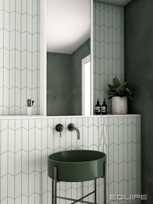 Chevron Wall Tile, Equipe Ceramicas Equipe Ceramicas Modern bathroom Tiles