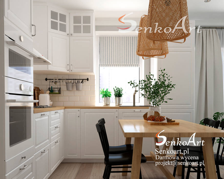 Aranżacja Kuchni w Skandynawskim Stylu, Senkoart Design Senkoart Design Kitchen units