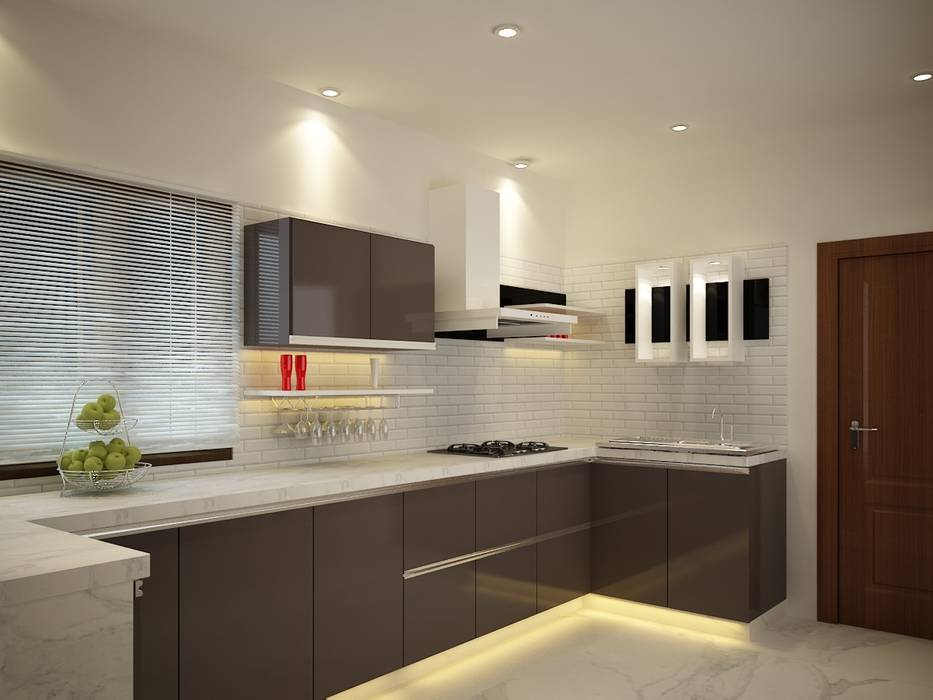 Kitchen Designs, Infra I Nova Pvt.Ltd Infra I Nova Pvt.Ltd Cuisine intégrée Bois Effet bois