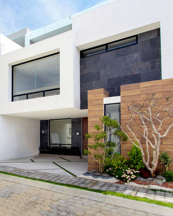 Fachadas de casas modernas minimalistas · Linea ELIXIO · 2 y 3 pisos con Roof Garden, Zen Ambient Zen Ambient Casas minimalistas