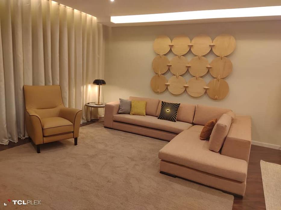 Moradia Unifamiliar, Mafra CMM Interiores, Ambientes & Decoração Salas de estar ecléticas