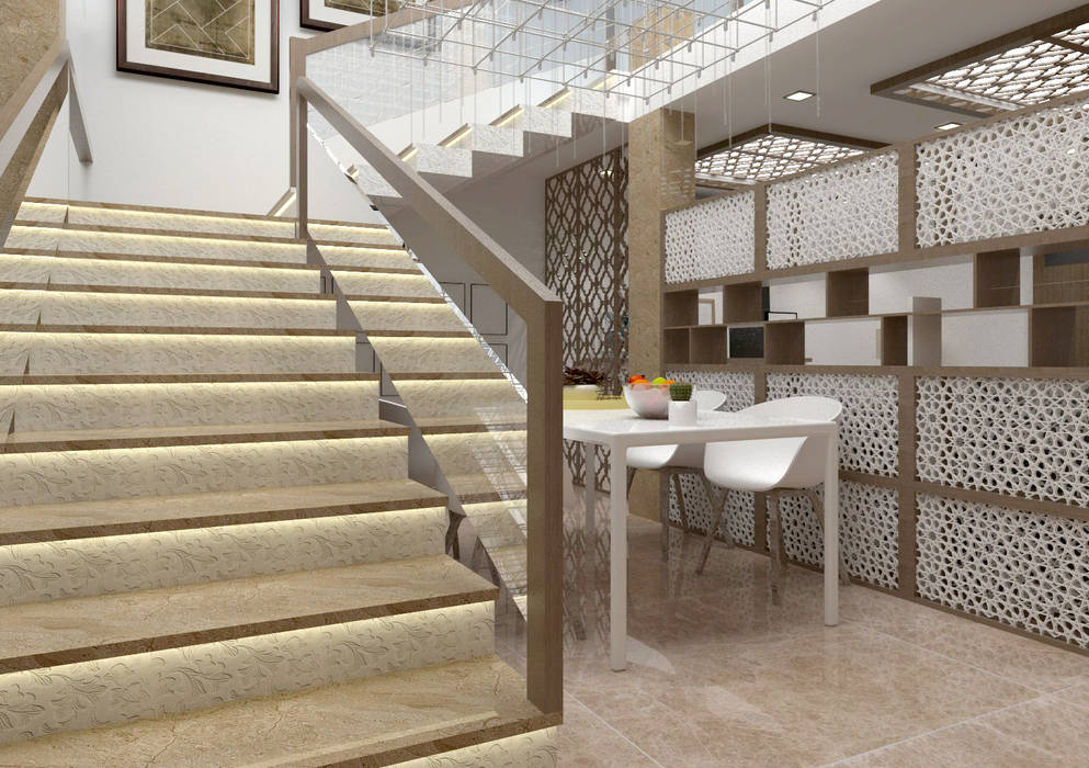 stair case cum dinning khetee constructions 餐廳 石器