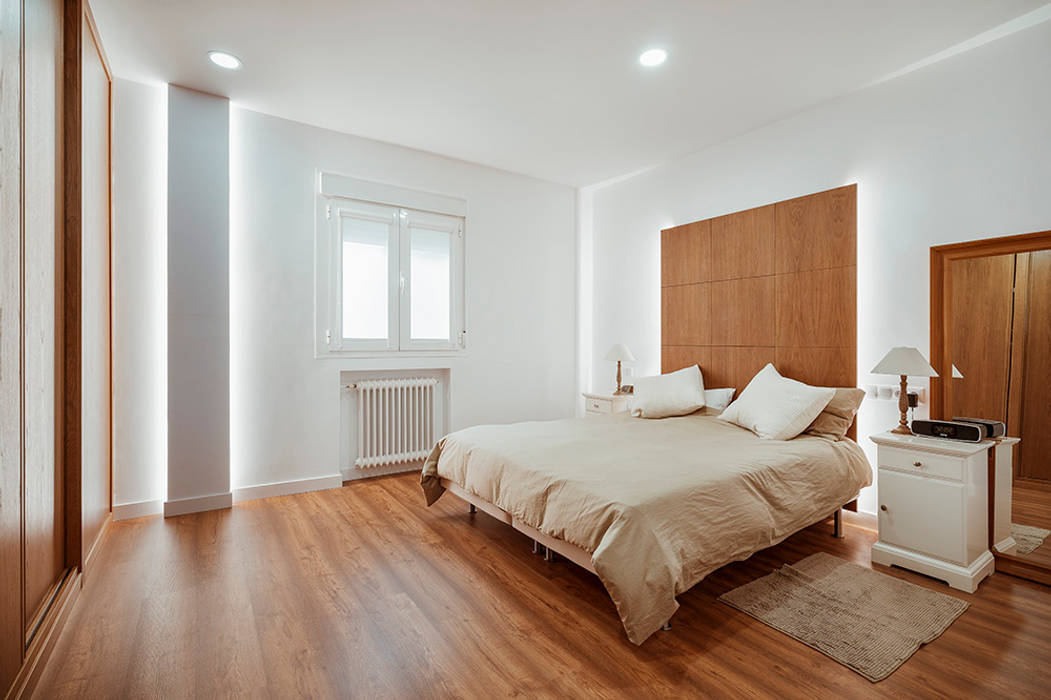 Reforma Integral de Apartamento en Madrid, OOIIO Arquitectura OOIIO Arquitectura Scandinavian style bedroom