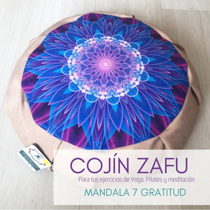 Cojín Zafu para Meditación Mandala Gratitud Divina Diseños Decoración Spa de estilo asiático Textil Ámbar/Dorado Cojin meditación, cojin yoga, cojin zafu, cojin Mindfulness, cojines personalizados, muebles para spa, muebles para gimnasio, dotación gimnasio, cojines ecológicos, muebles ecológicos, cojin relleno ecológico, relleno reciclado, tienda en linea, tienda decoracion online, tienda bienestar,Mobiliario