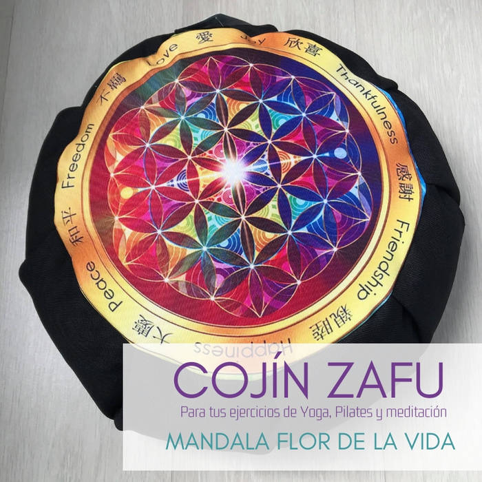 Cojín Zafu para Meditación Mandala Flor de la Vida Divina Diseños Decoración Spa de estilo asiático Cojin meditación, cojin yoga, cojin zafu, cojin Mindfulness, cojines personalizados, muebles para spa, muebles para gimnasio, dotación gimnasio, cojines ecológicos, muebles ecológicos, cojin relleno ecológico, relleno reciclado, tienda en linea, tienda decoracion online, tienda bienestar,Mobiliario