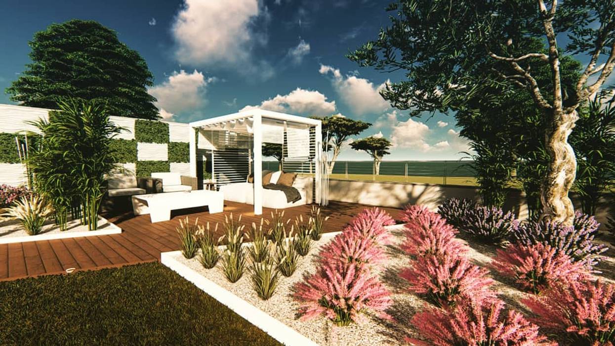 Arranjo dos espaços exteriores de Habitação Unifamiliar, 88 Design & Paisagismo 88 Design & Paisagismo Jardins minimalistas