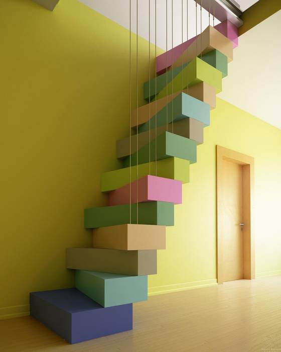 Cherubini Staircase, Vincenzo Migliaccio architetto Vincenzo Migliaccio architetto Scale Le scale,Di legno,Interior design,Linea,Arte,Pavimento,Proprietà del materiale,Color legno,Pavimentazione,Tinte e sfumature