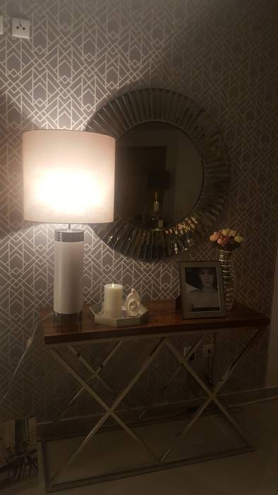 CRISTINA AFONSO, Design de Interiores, uNIP. Lda Pasillos, vestíbulos y escaleras de estilo clásico Hierro/Acero Gris