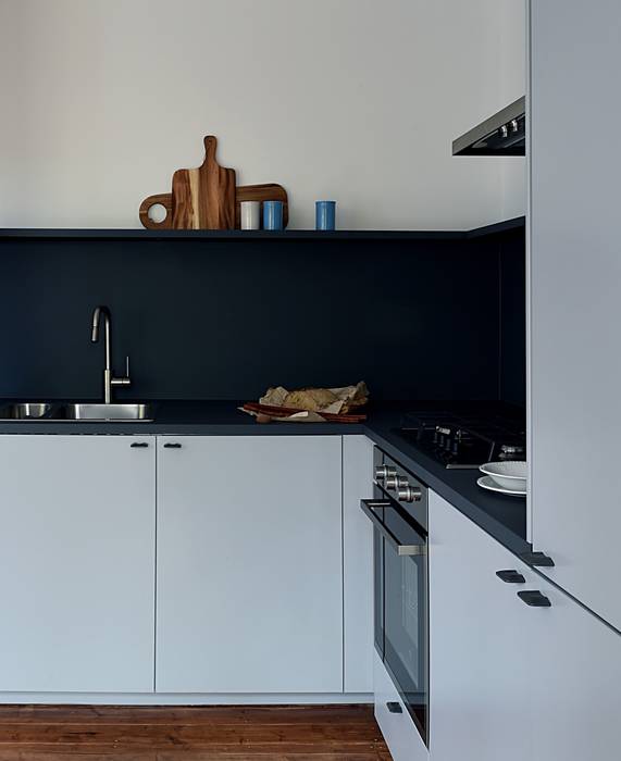 Kitchen MAGRITS Modern style kitchen rear extension, family house, architect, London, extension, space, light, kitchen, dining, colour, refurbishment, interior design, bifolding, window, garden, scandi