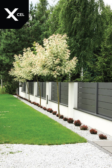 Harmony. Nowoczesne ogrodzenie aluminiowe w kolorze ciemnoszarym, XCEL Fence XCEL Fence Jardin avant