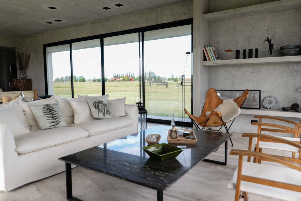 Casa de Campo, TRIXX TRIXX Salones de estilo moderno Vidrio