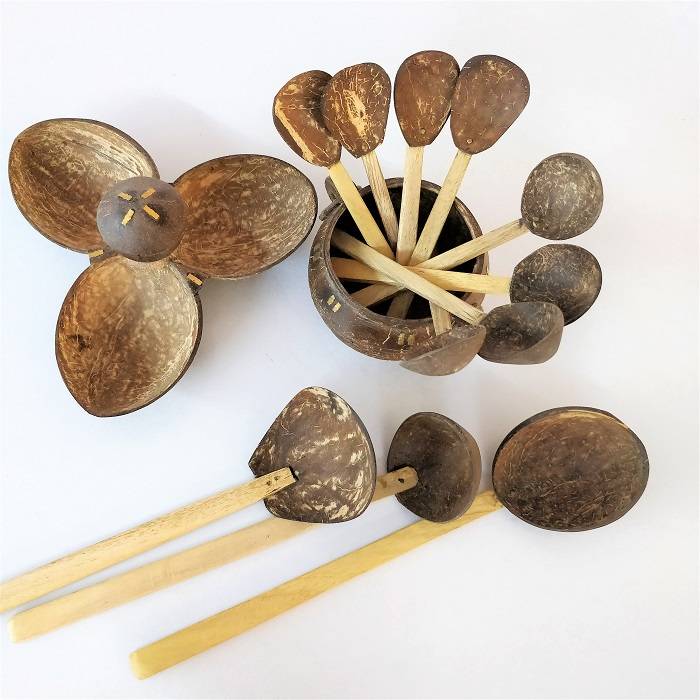 Coconut Shell Craft Spoons & Containers GI TAGGED Classic style kitchen Cutlery, crockery & glassware