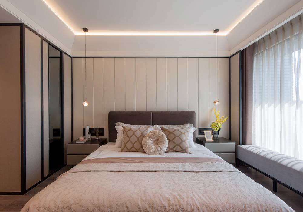 低調灰的時尚密碼, 雅群空間設計 雅群空間設計 Modern Bedroom