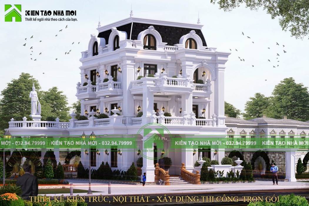 THIẾT KẾ BIỆT THỰ 3 TẦNG KIỂU PHÁP ẤN TƯỢNG, QUYẾN RŨ MỌI ÁNH NHÌN CÔNG TY CP THIẾT KẾ KIẾN TẠO NHÀ MỚI THIẾT KẾ BIỆT THỰ 3 TẦNG KIỂU PHÁP ẤN TƯỢNG, QUYẾN RŨ MỌI ÁNH NHÌN