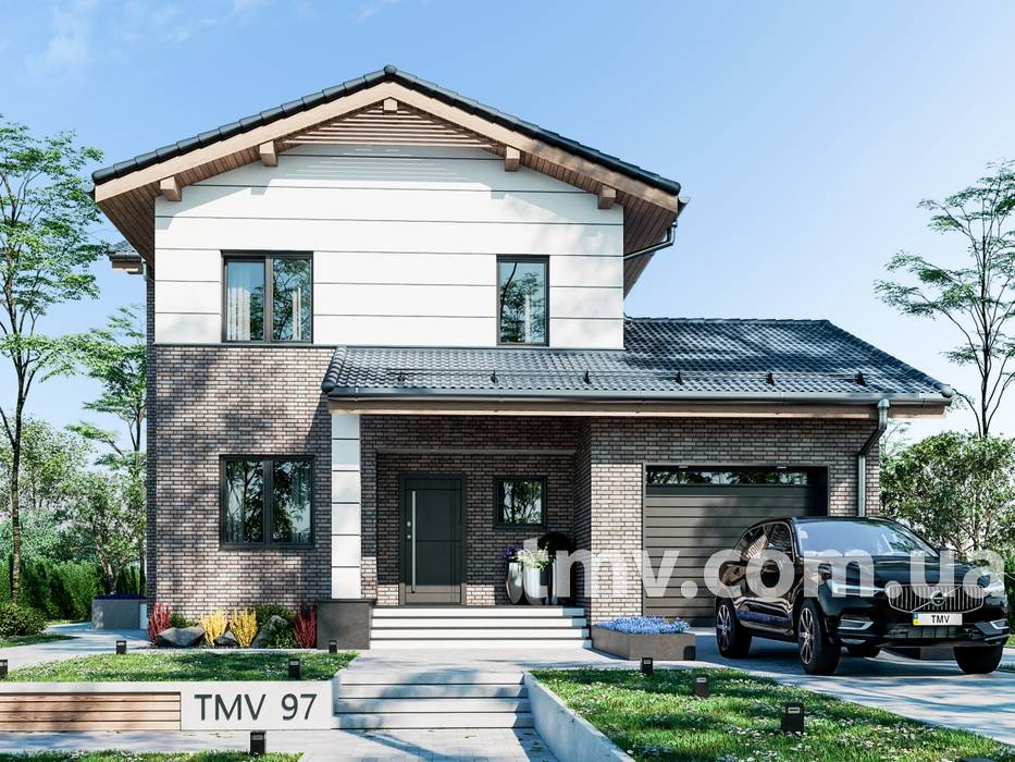 Проект двухэтажного дома с террасой TMV 97 , TMV Homes TMV Homes